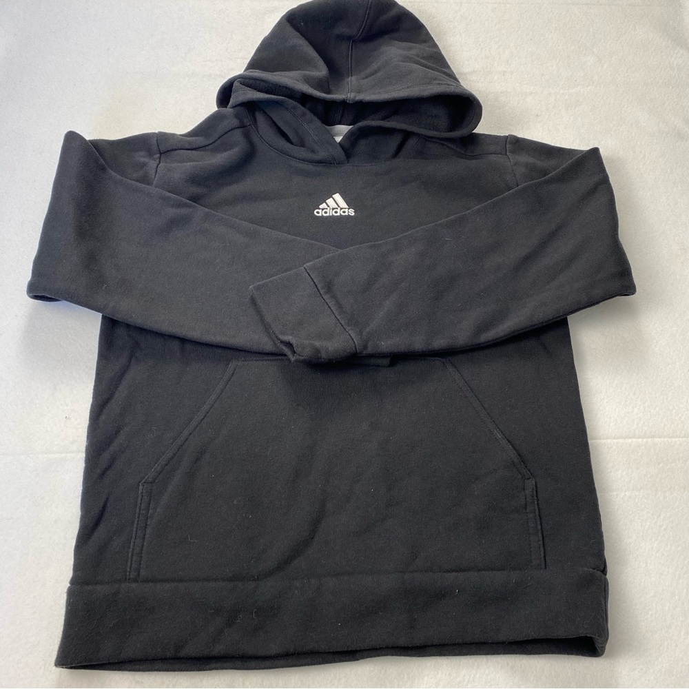 Adidas Pullover Hoodie Black Youth size medium 10/12